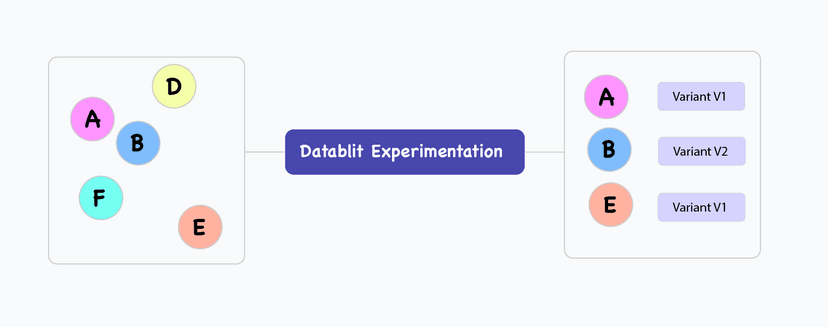 Dynamically allocate users to respective experiments and variants